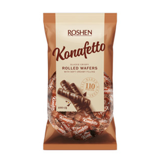 Roshen Konafetto Nero, Sweets In Cocoa Compound Coating