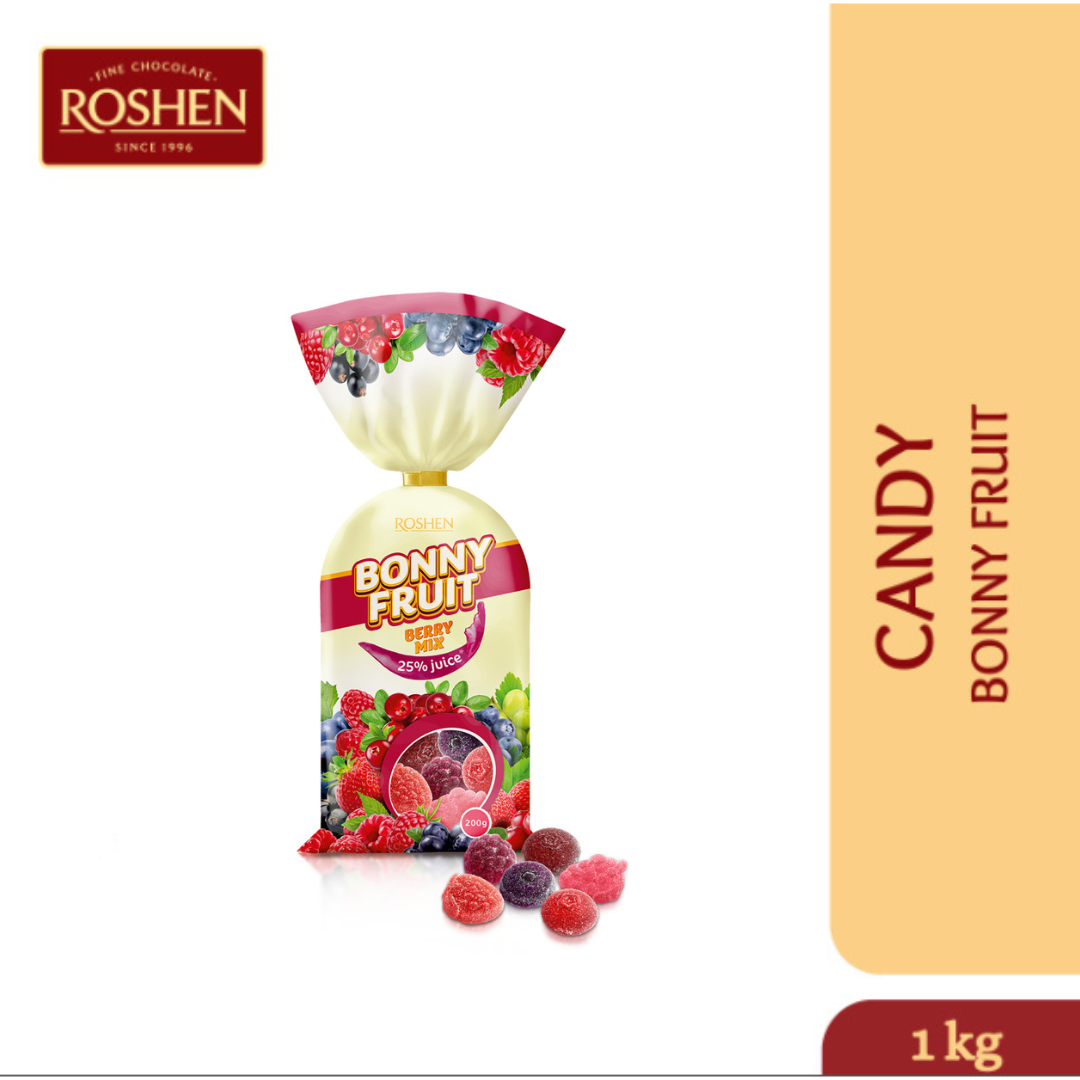ROSHEN Bonny Fruit Jelly Gummies Berry Mix (200g)