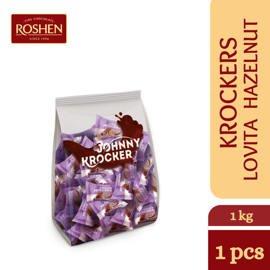 Roshen Johnny Krocker Milk Wafers With Milky Cream In Chocolate 1Kg