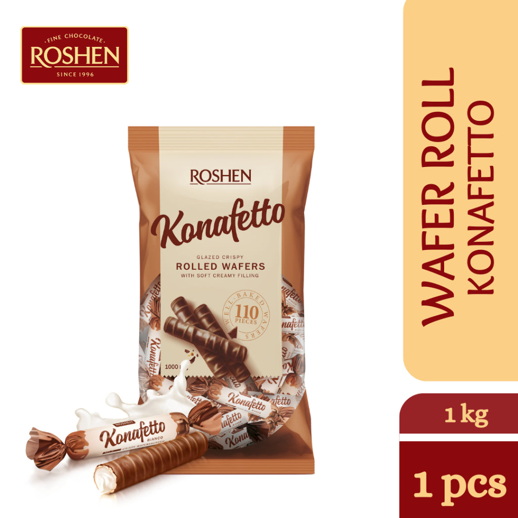 Roshen Konafetto Bianco, Sweets In Cocoa Coating 1KGX5 (WHOLESALE)