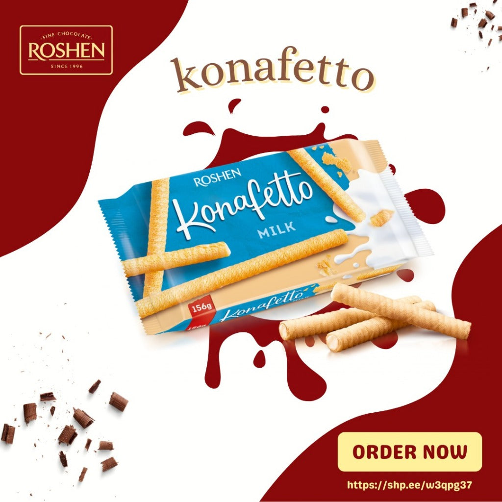 Roshen Konafetto Rolls with Milky Cream