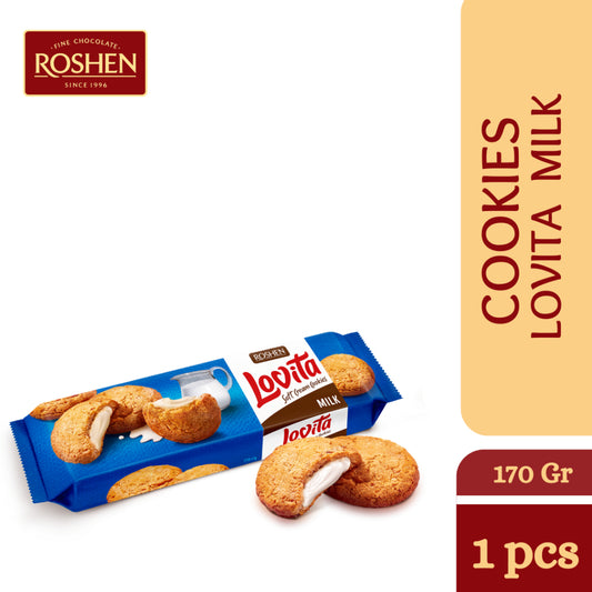 Roshen Lovita Soft Cream Cookies milk 127gX18 (WHOLESALE)