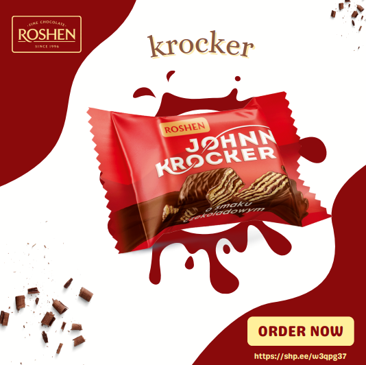 Roshen JOHNNY KROCKER CHOCO WAFERS WITH CHOCOLATE 1 KG