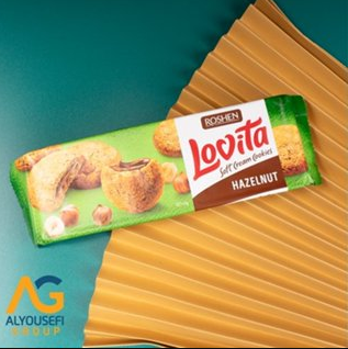 Roshen Lovita Soft Cream Cookies hazelnut 127gX18 (WHOLESALE)