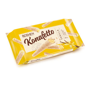 Roshen Konafetto Wafer rolls with vanilla flavoured cream 140g