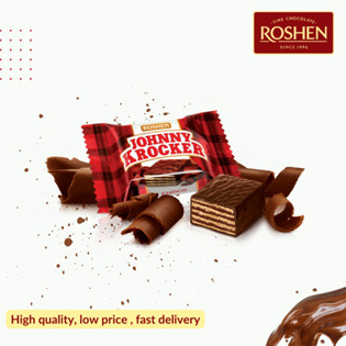 Roshen JOHNNY KROCKER CHOCO WAFERS WITH CHOCOLATE 1KGX4 (WHOLESALE)