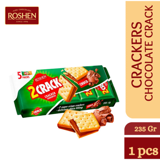 ROSHEN Cracker Biscuit Chocolate Crack (235g/Pack Of 1)X14 (WHOLESALE)