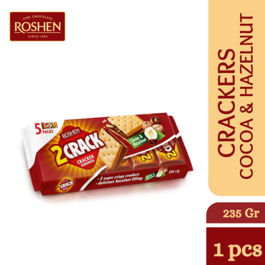 ROSHEN Cracker Biscuit Cocoa Hazelnut (235g/Pack Of 1)X14 (WHOLESALE)