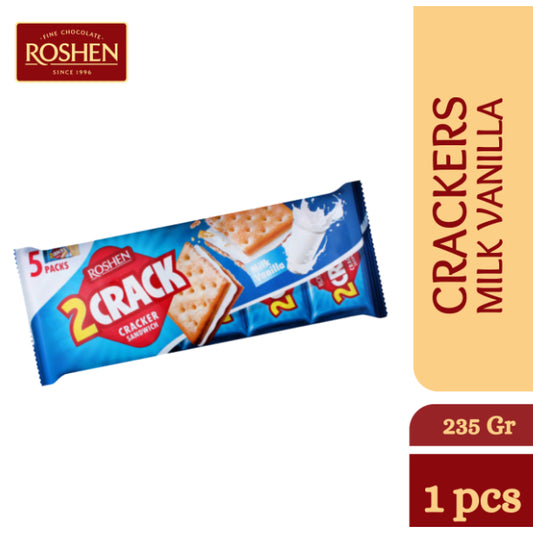 ROSHEN Cracker Biscuit Milk Vanilla (235g/Pack Of 1)X14 (WHOLESALE)