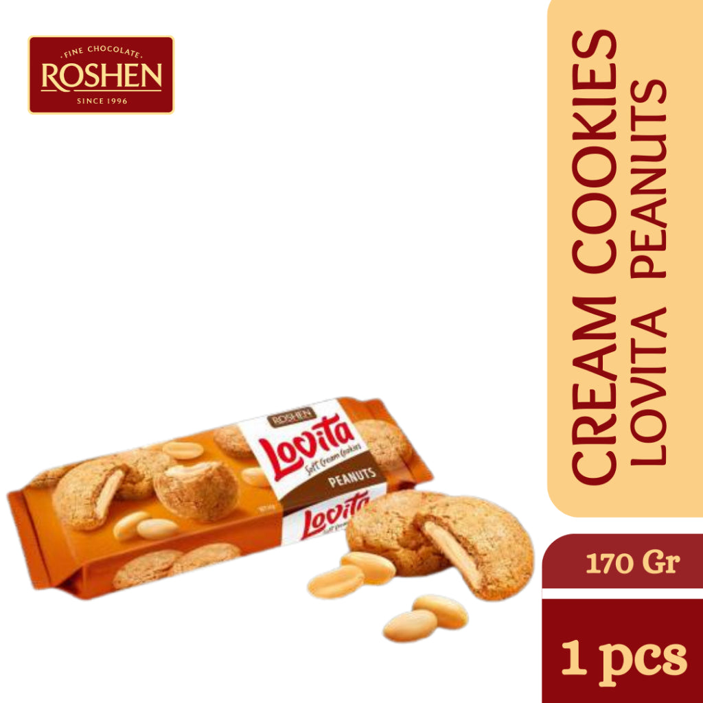 Roshen Lovita Soft Cookies - Peanut (127g)X18 (WHOLESALE)