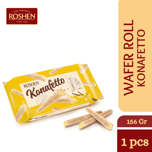 Roshen Konafetto Wafer rolls with vanilla flavoured cream 140gX15 (WHOLESALE)