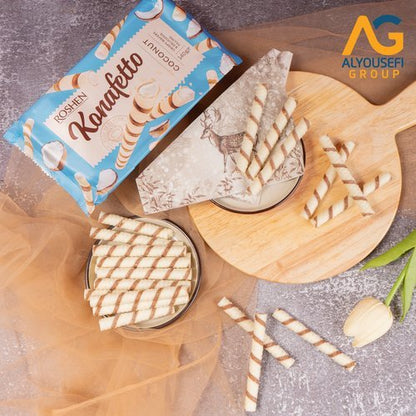 Roshen Konafetto Wafer rolls with coconut flavoured cream 140g