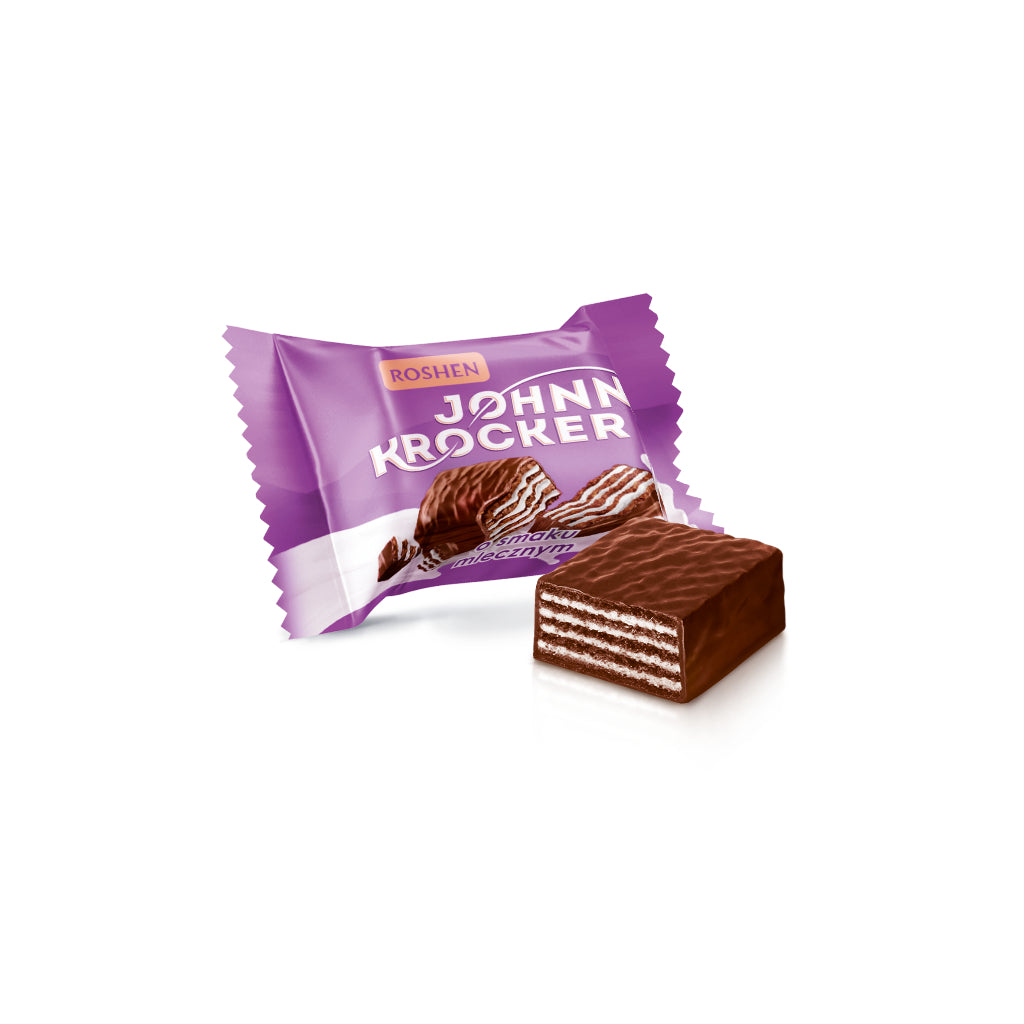 Roshen Johnny Krocker Milk Wafers With Milky Cream In Chocolate 1Kg
